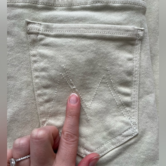 MOTHER The Hustler Ankle Fray Jeans in Second Chance Green Womens Size 28 - Picture 15 of 16